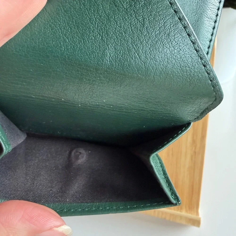 Balenciaga Papier Mini Wallet Leather Minimalist O/S Green Quiet Luxury
